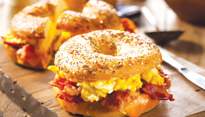 Hearty Breakfast Sandwich on a Bagel